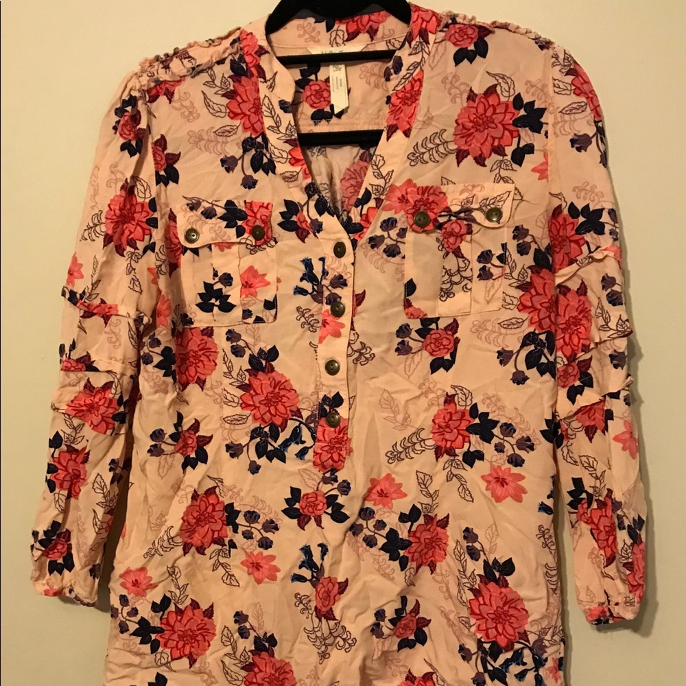 Pink and flower shirt